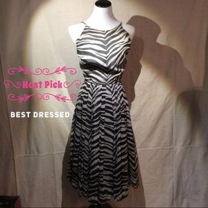1940’s Kasper Chiffon Zebra Print Dress
